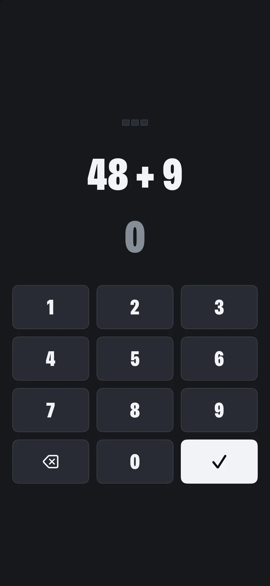 Wakeproof Math mission screen