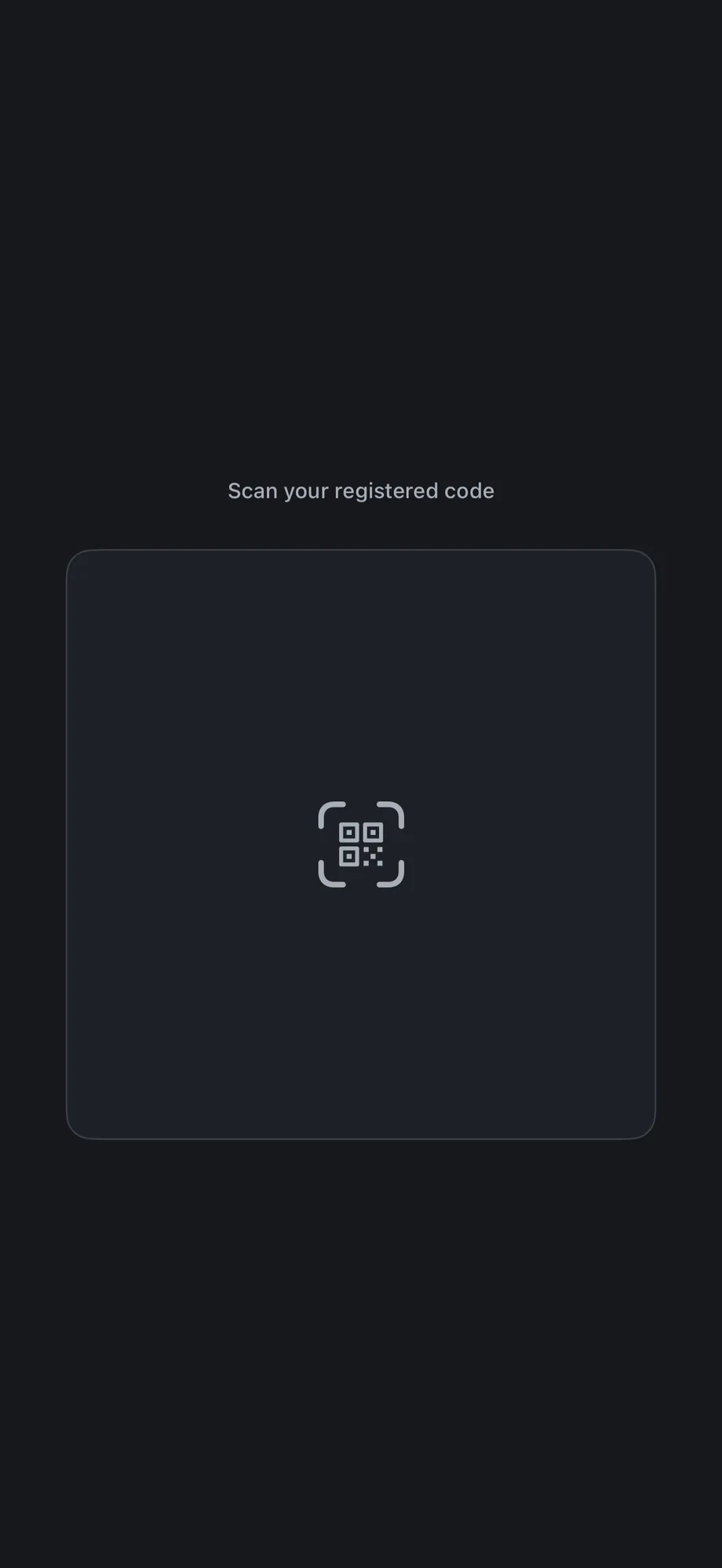 Wakeproof QR mission screen