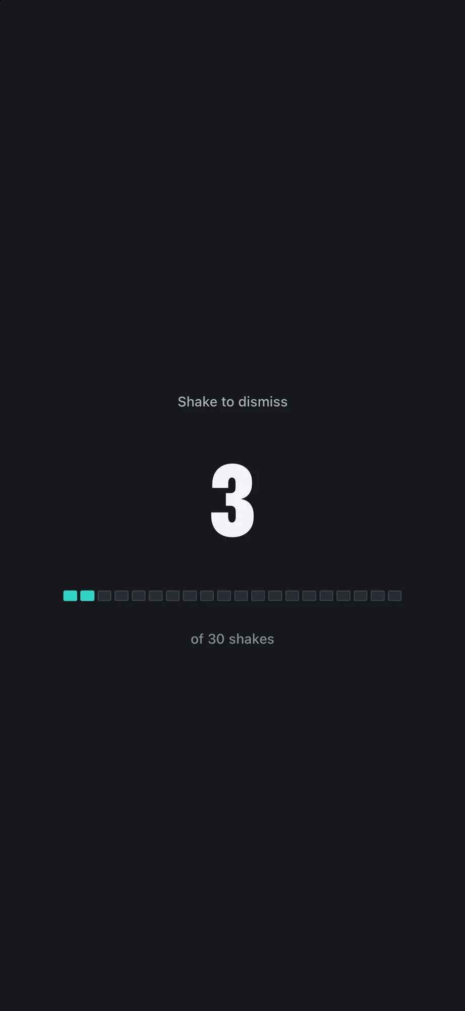 Wakeproof Shake mission screen