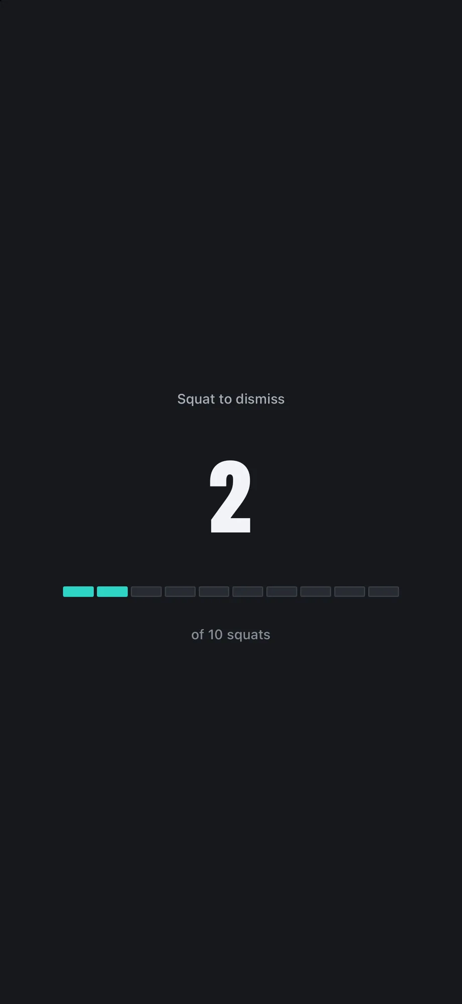 Wakeproof Squats mission screen