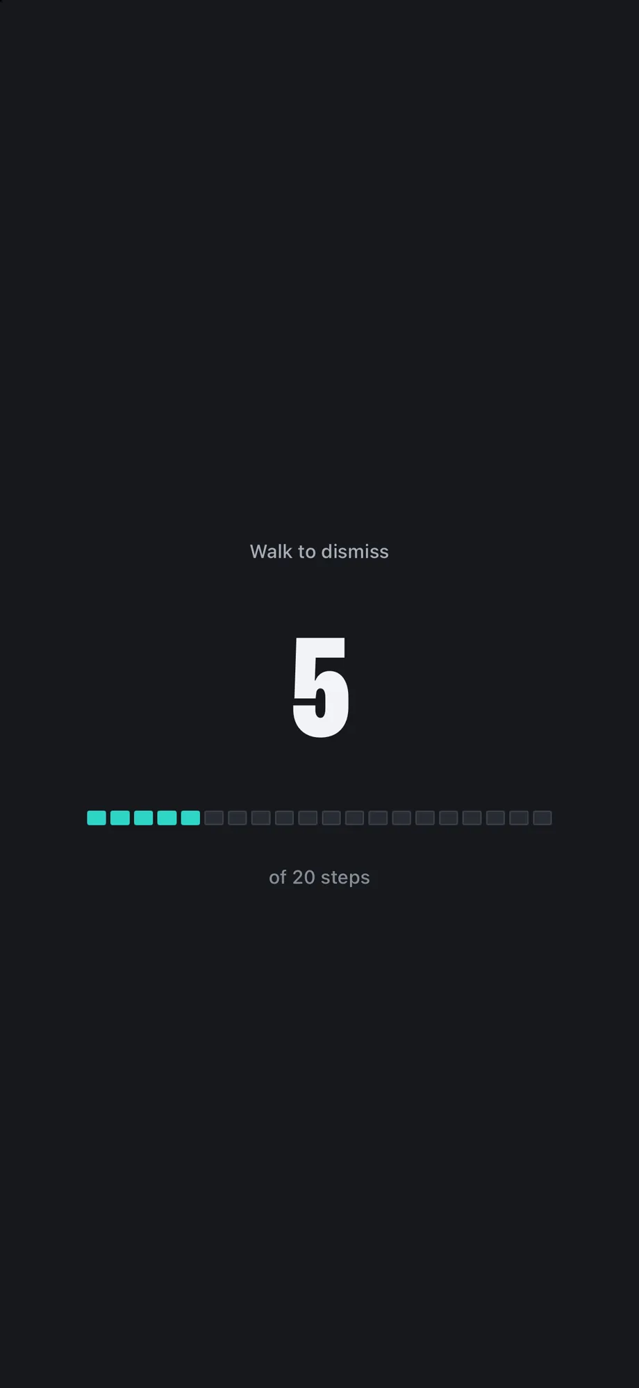 Wakeproof Steps mission screen